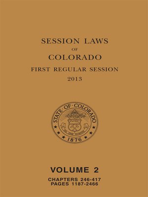 cover image of Colorado Session Laws